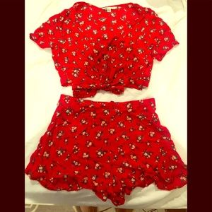 Two- Piece Crop Top Set